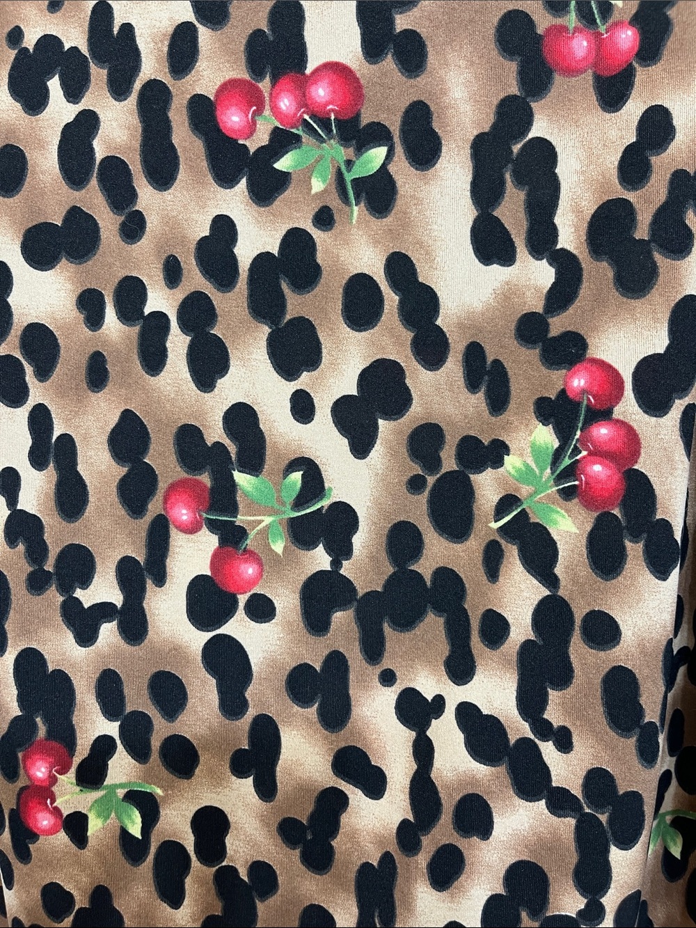 🍒🎀🍒🎀🍒Cherry & Leopard Print Satin Slip Skirt🍒🎀🍒🎀🍒 - Picture 3 of 3